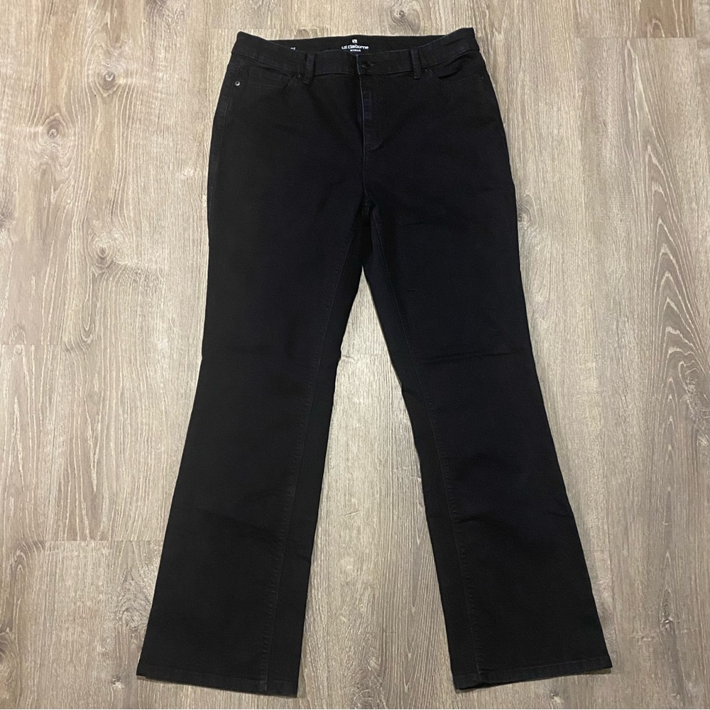 Liz Claiborne Woman Dark Navy Stretch Jeans | Plus Size Denim | 14W